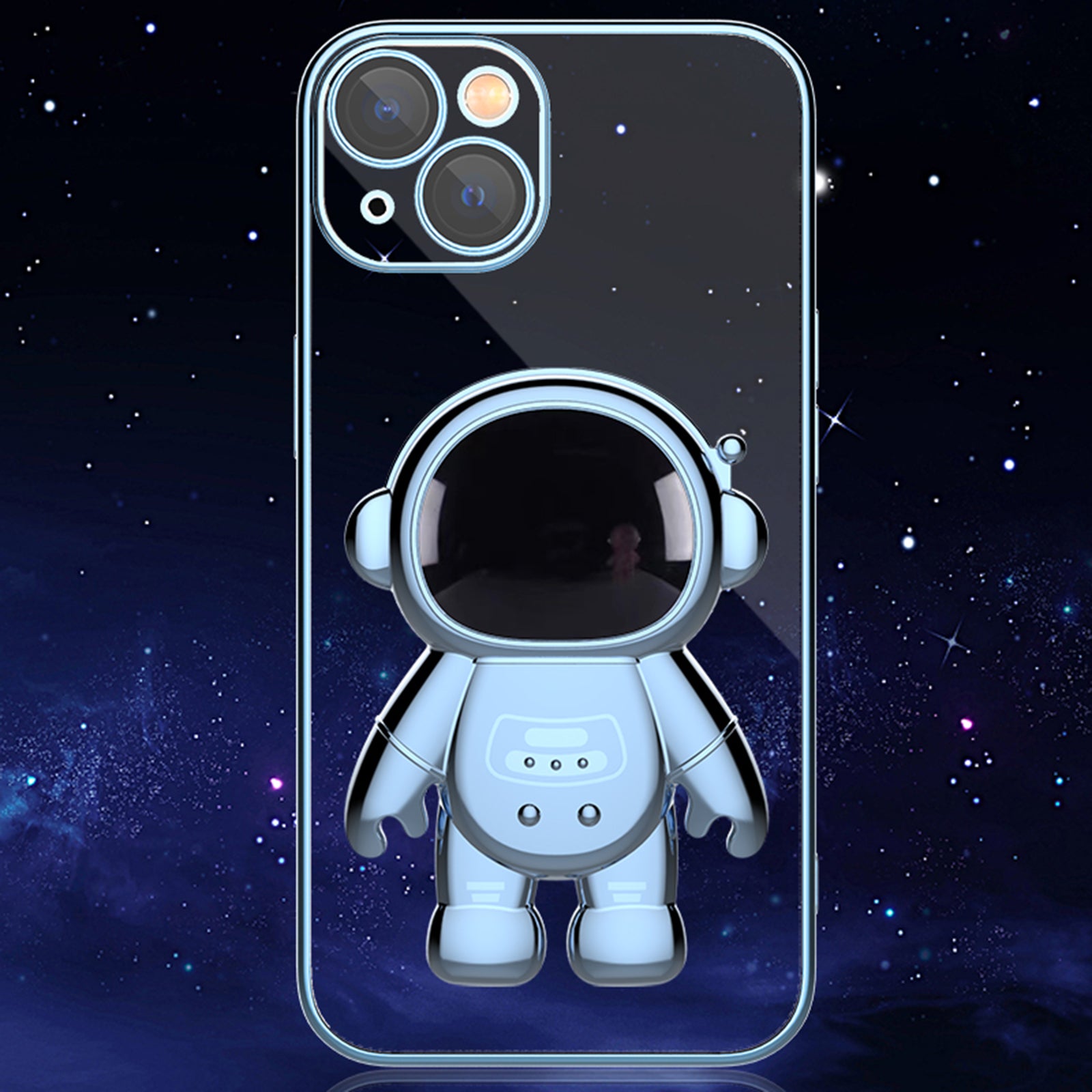 For iPhone 14 Plus Astronaut Shaped Kickstand Phone Case Electroplating Phone Cover with Lens Film For iPhone 14 Plus Astronaut Shaped Kickstand Phone Case Electroplating Phone Cover with Lens Film